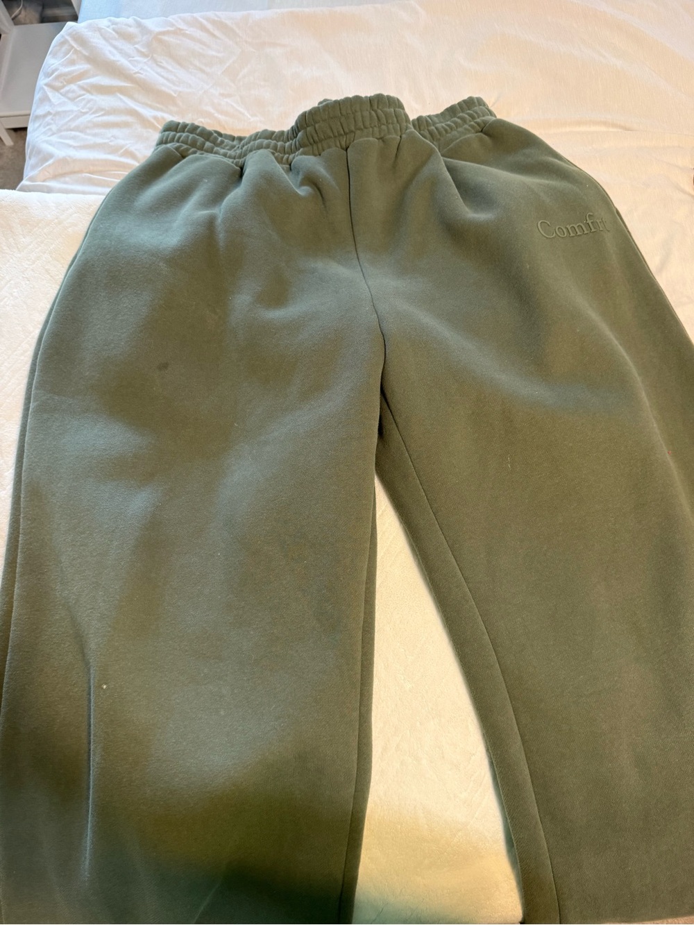 Olive Green Comfy Fleece Bottoms